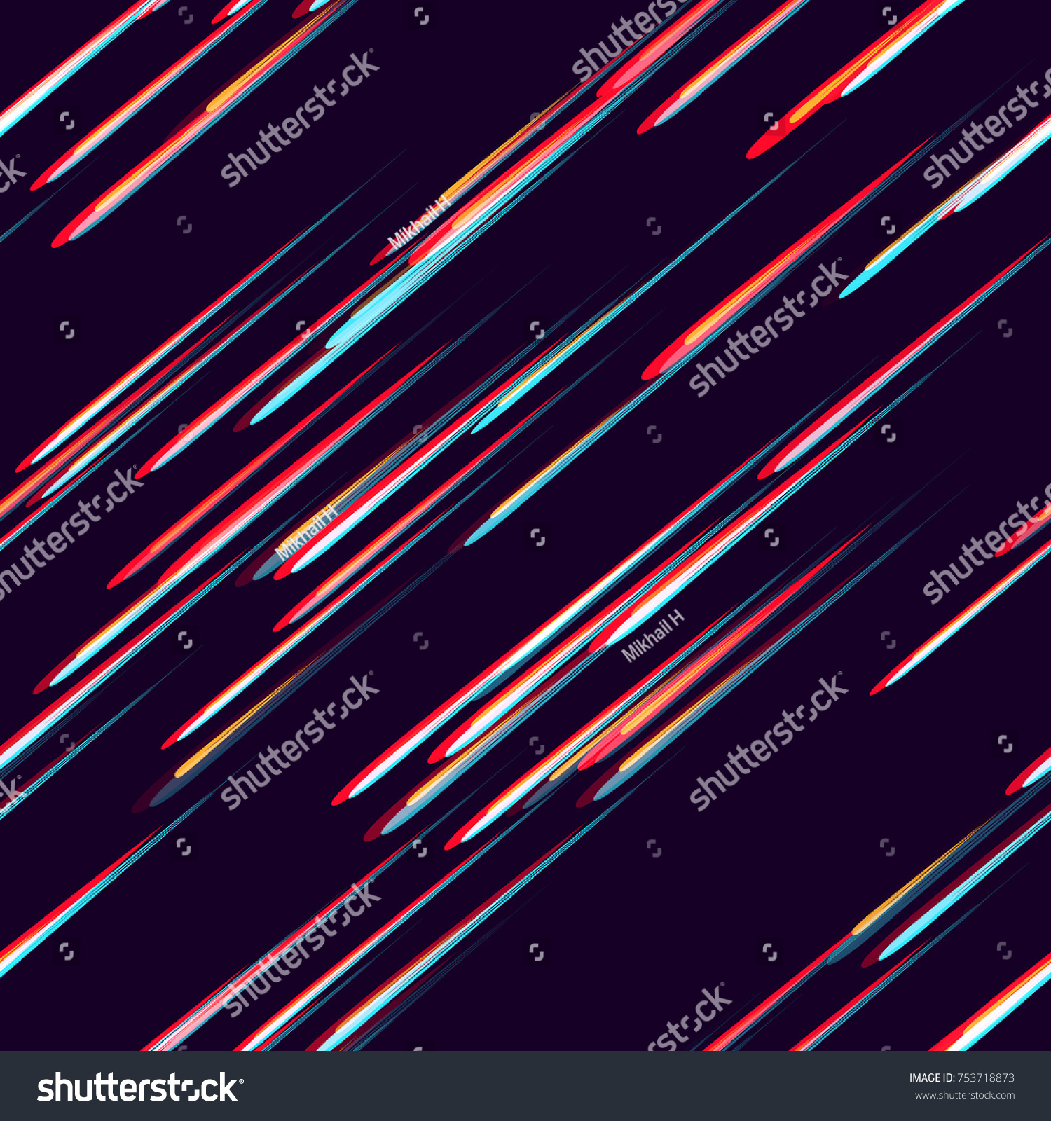 Speed Lines Neon Light Particles Stripes Stock Vector Royalty Free