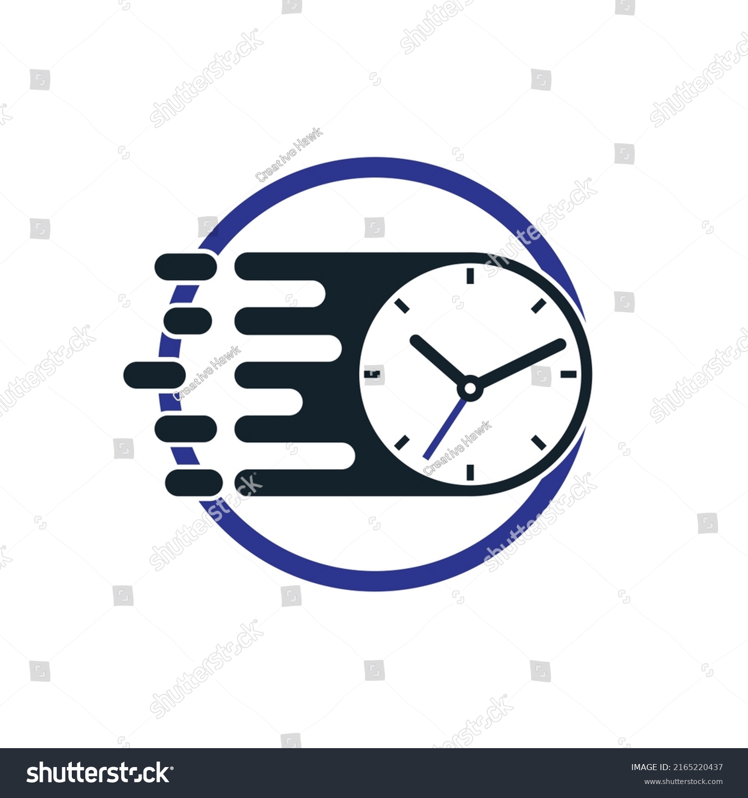 Speed Time Vector Logo Design Template Stock Vector (Royalty Free ...