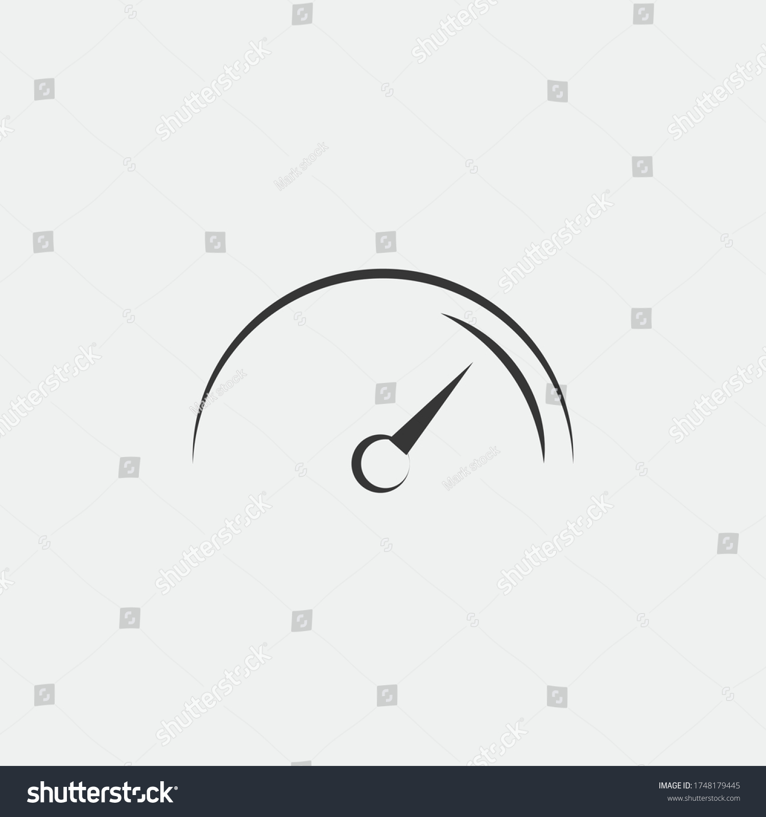 Speedometer Car Velocity Vector Icon Stock Vector (Royalty Free