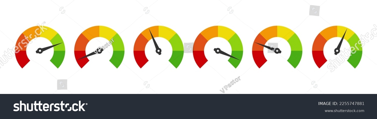 SVG of Speedometer icon set. Vector illustration. svg