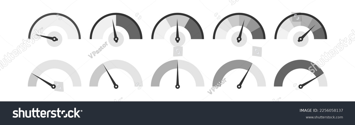 SVG of Speedometer icon set. Vector illustration. svg
