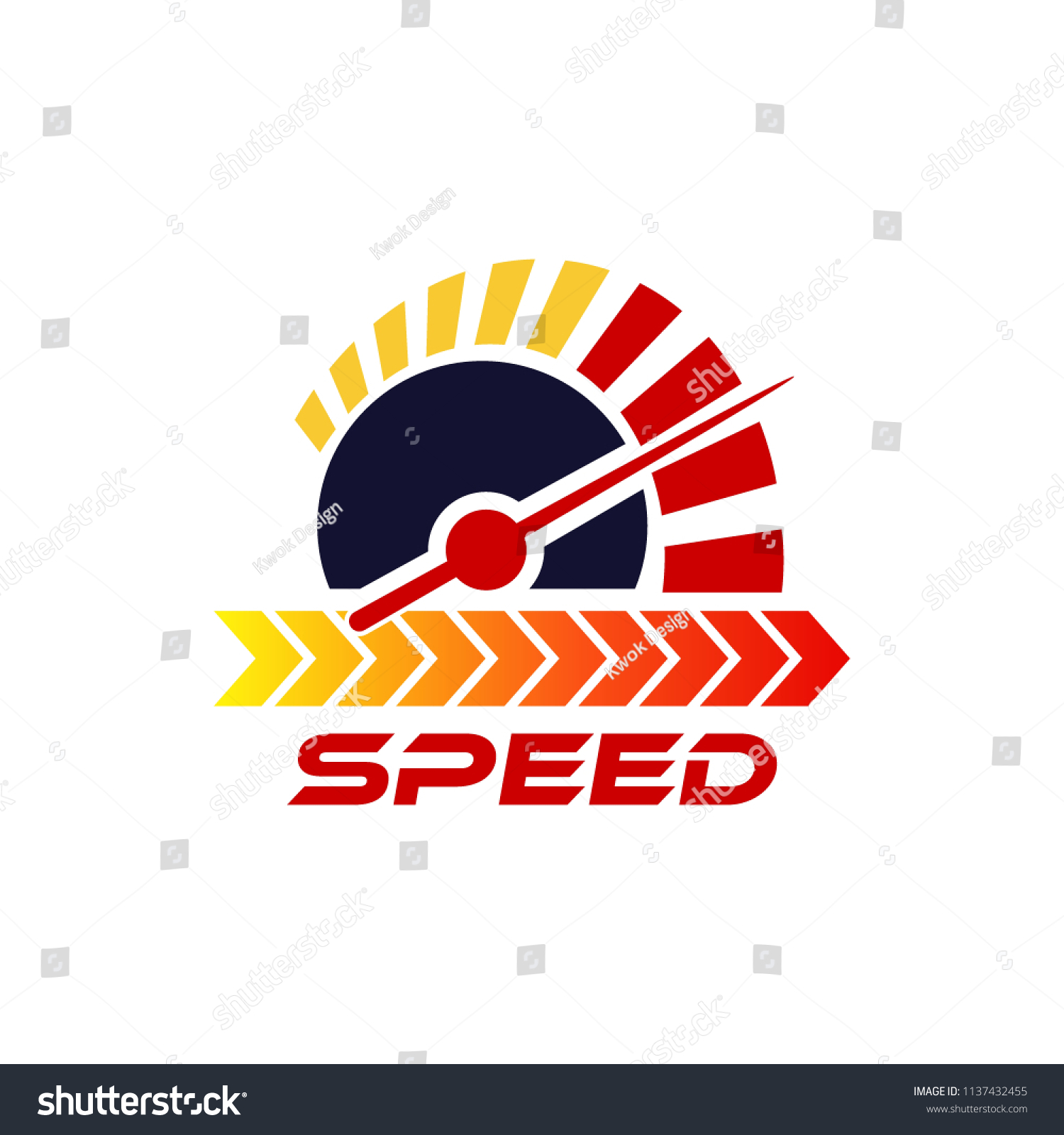 Speedometer Logo Design Template Speed Race Stock Vector (Royalty Free ...