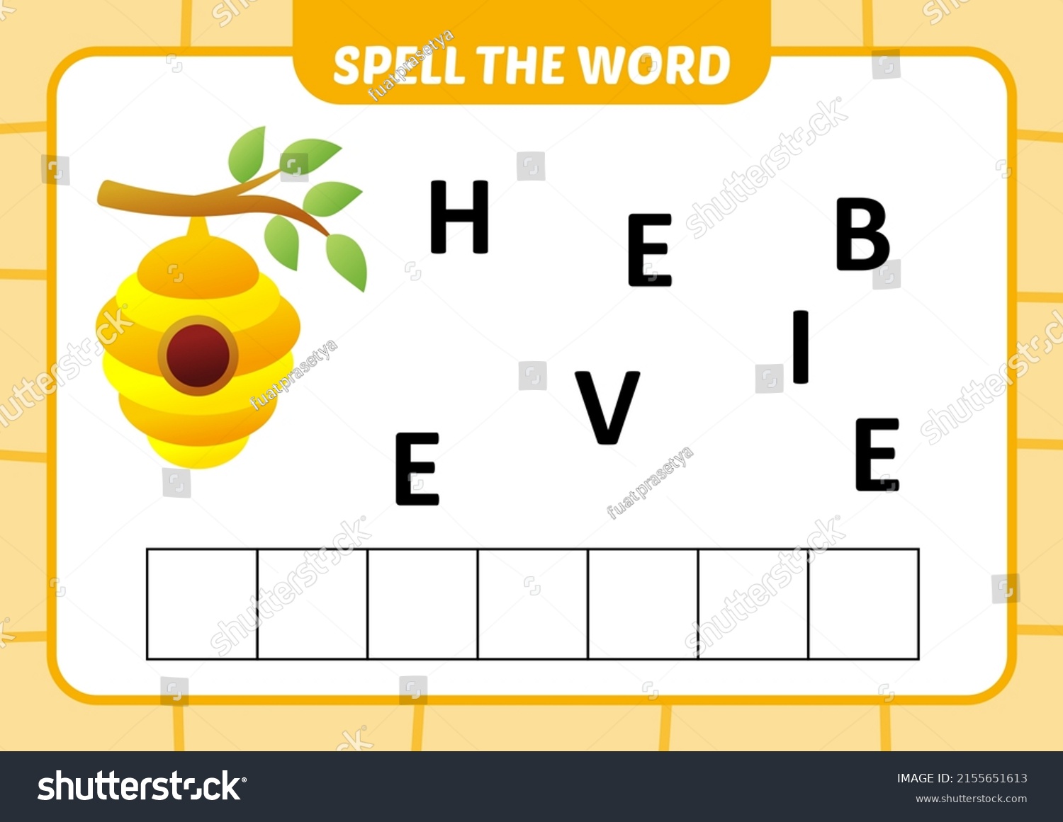 spell-word-kids-beehive-vector-stock-vector-royalty-free-2155651613