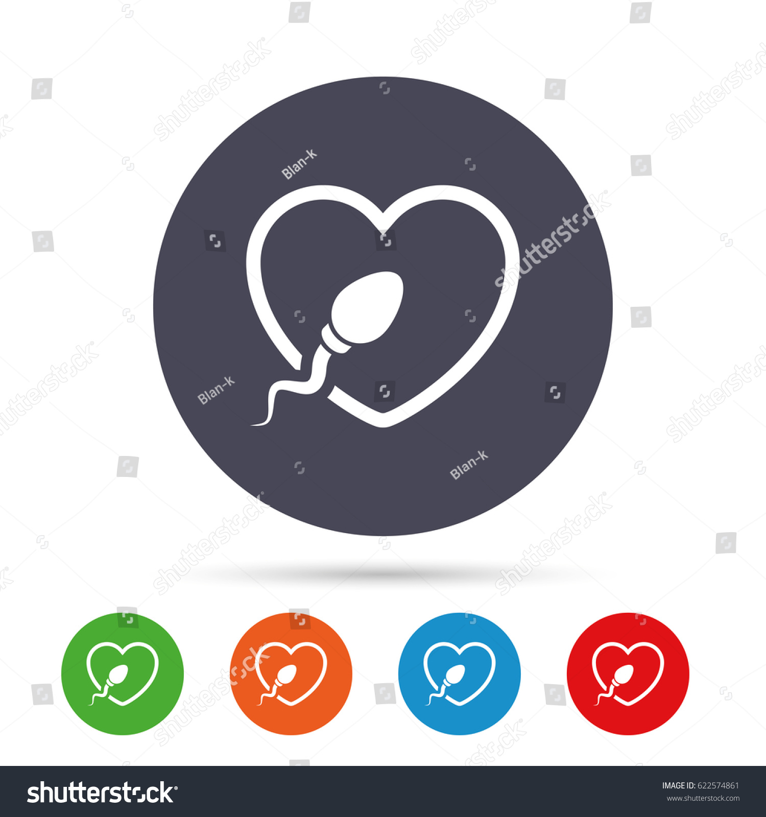 Sperm Sign Icon Fertilization Insemination Symbol Stock Vector