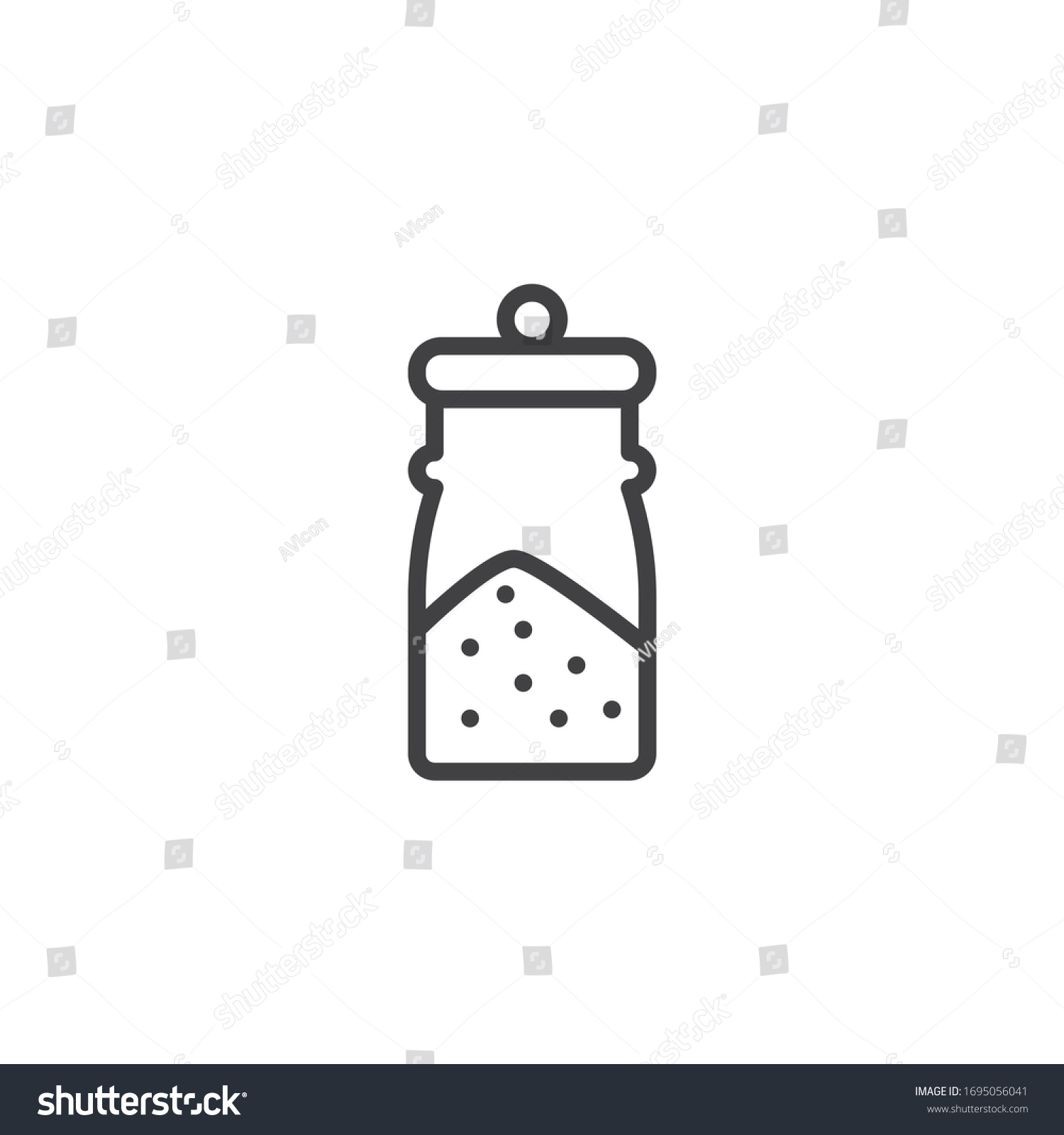 Spices Jar Line Icon Linear Style 库存矢量图（免版税）1695056041 Shutterstock