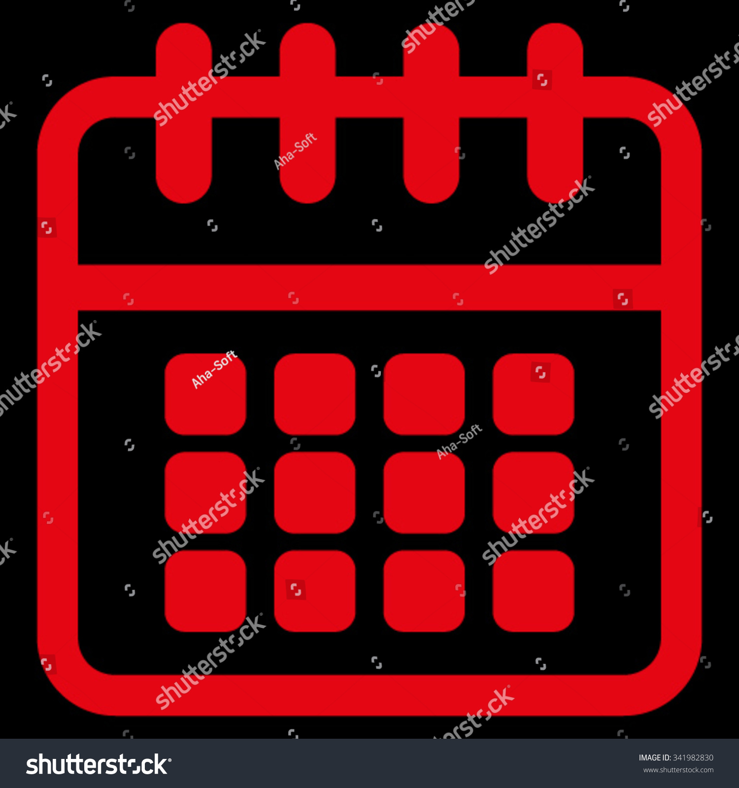 Spiral Calendar Vector Icon Style Flat Stock Vector Royalty Free