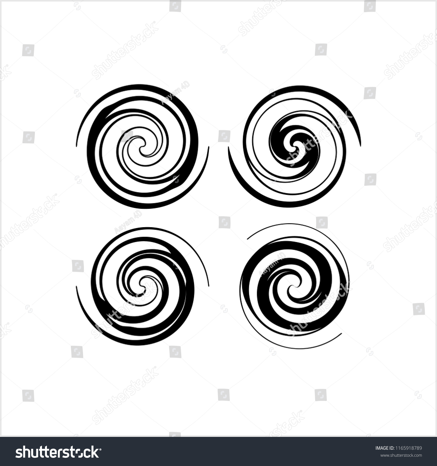 Spiral Design Spiral Vector Art Illustration Stock Vector (Royalty Free ...