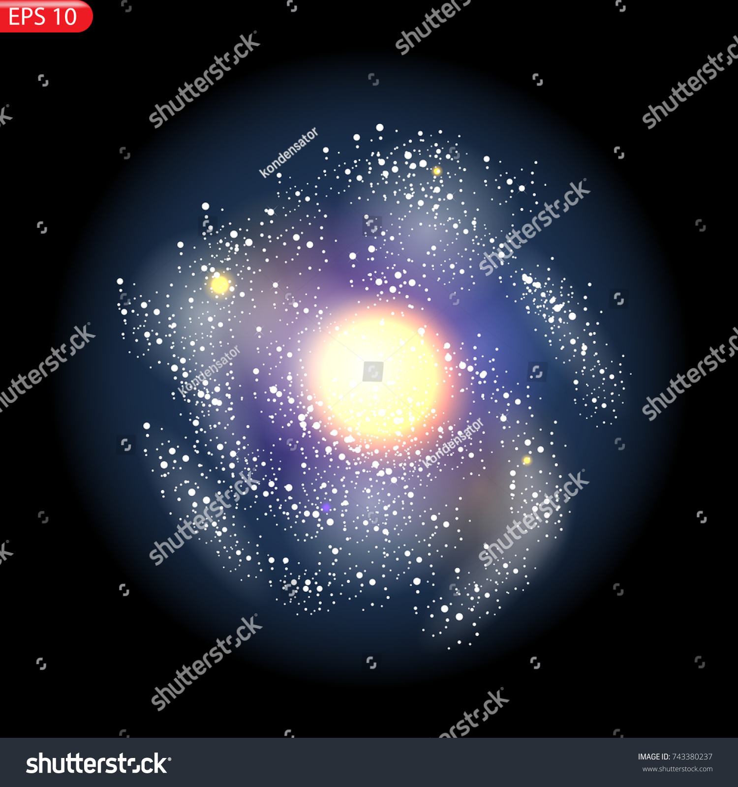 Spiral Galaxy Light Sun Stars Light Stock Vector (Royalty Free ...