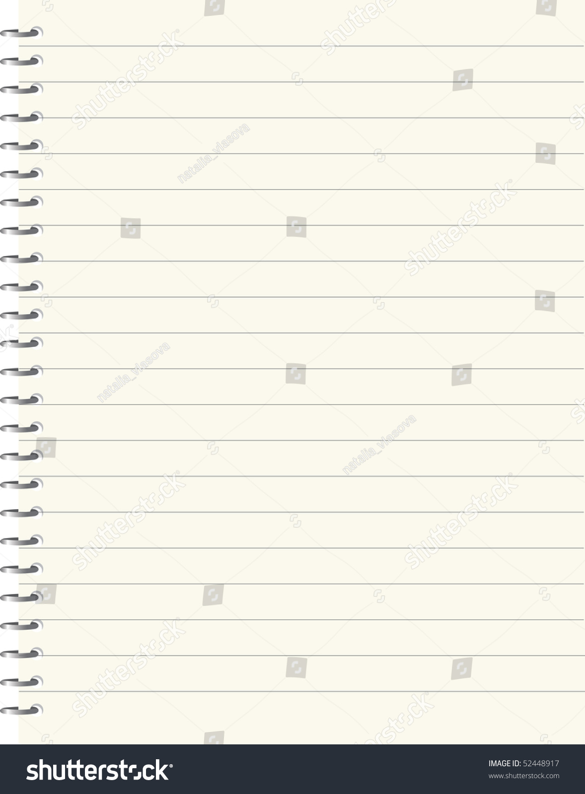 Spiral Notebook Stock Vector 52448917 - Shutterstock