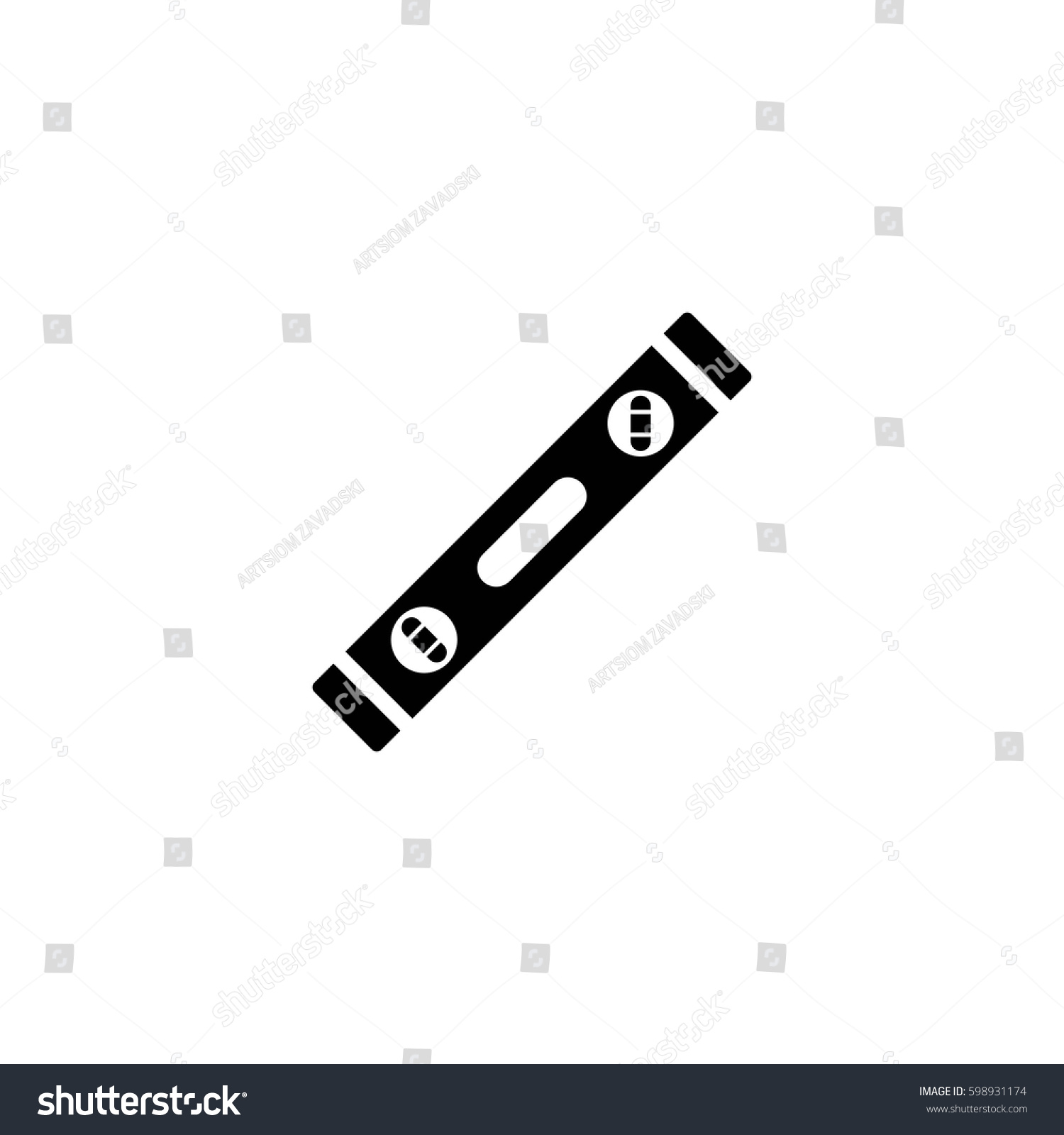 Spirit Level Vector Icon Stock Vector Royalty Free