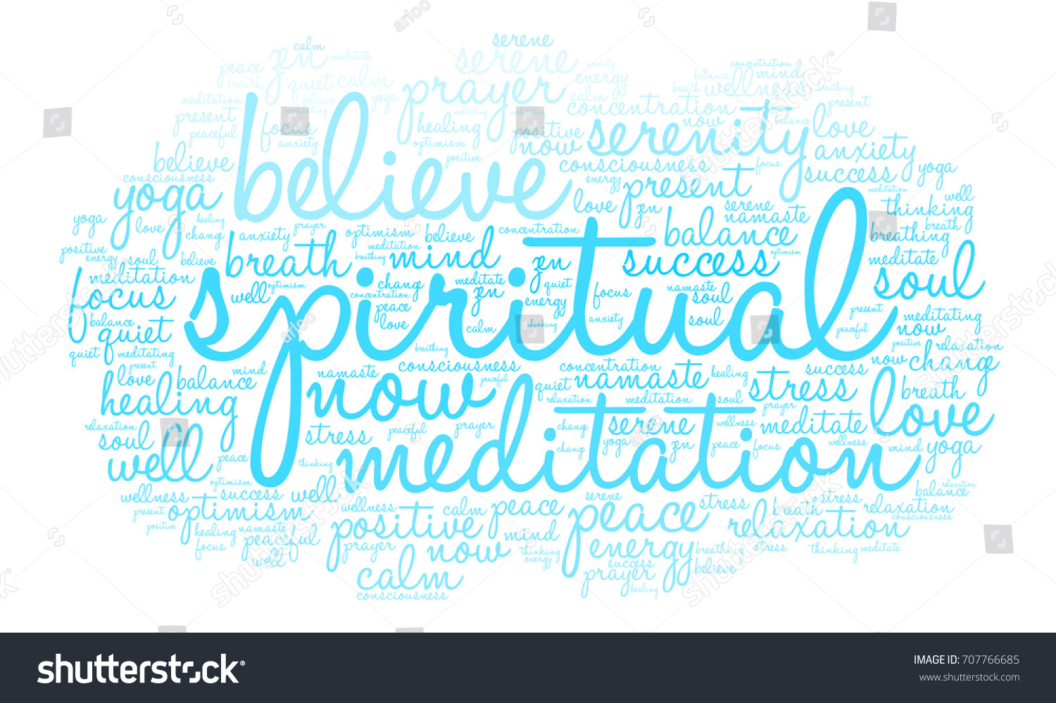 Spiritual Word Cloud On White Background Stock Vector (Royalty Free ...