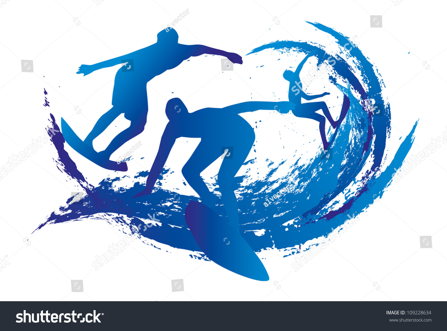 Splash Surfer Stock Vector 109228634 - Shutterstock