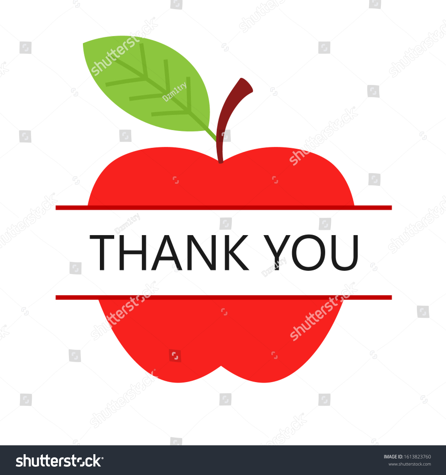 Split Apple Thank You Clipart Image Stock Vector (Royalty Free ...