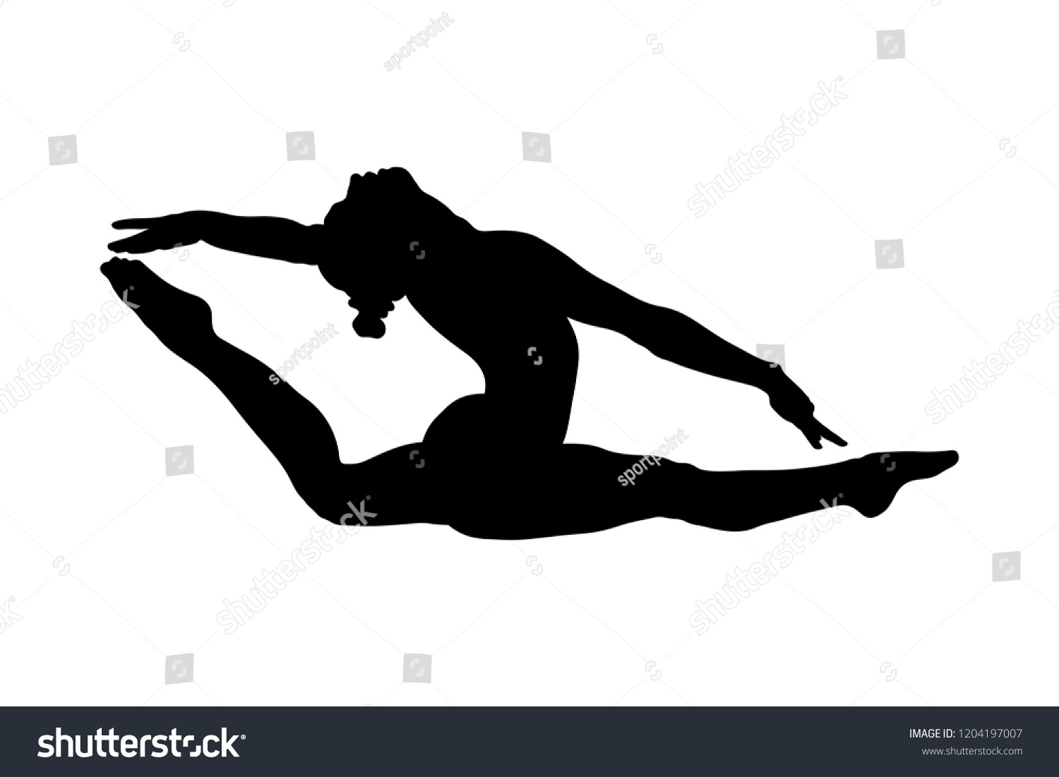 gymnastics clipart black and white