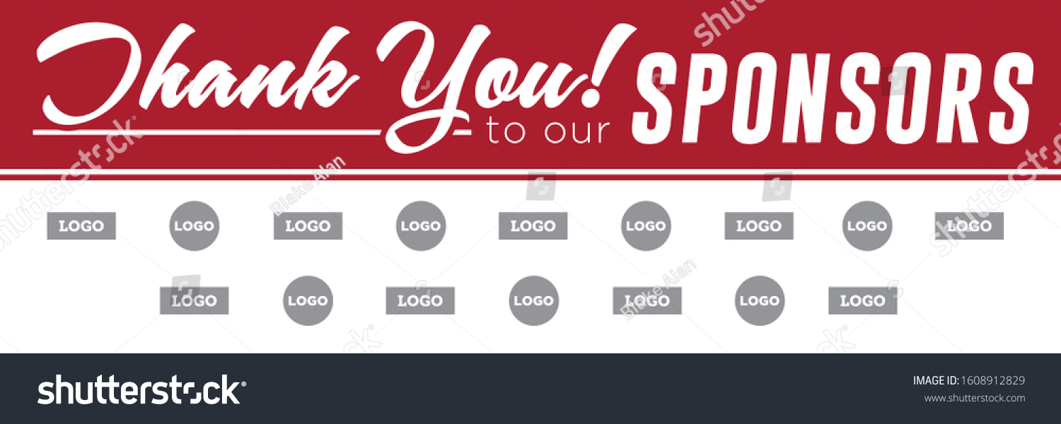 Sponsor Banner Template Layout 21 X Stock Vector (Royalty Free Inside Sponsor Card Template