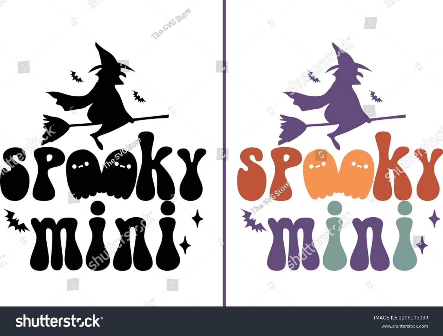 SVG of Spooky mini Halloween Retro Vintage Quotes cut file svg