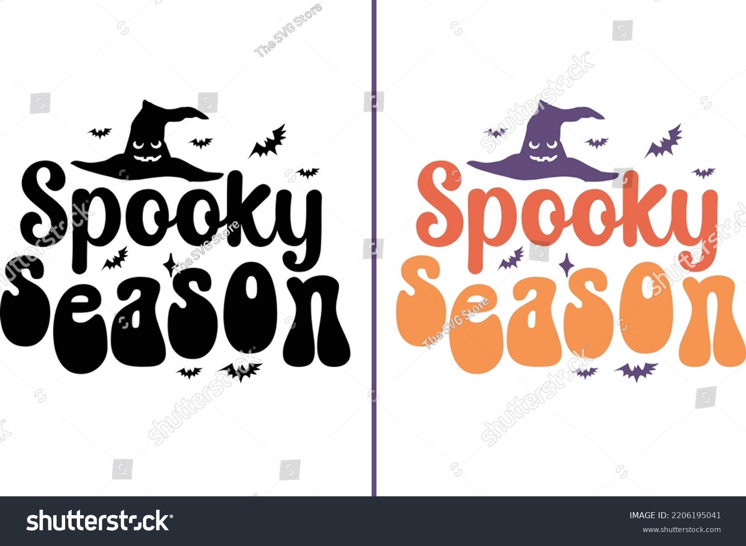 SVG of Spooky Season  Halloween Retro Vintage Quotes cut file design svg
