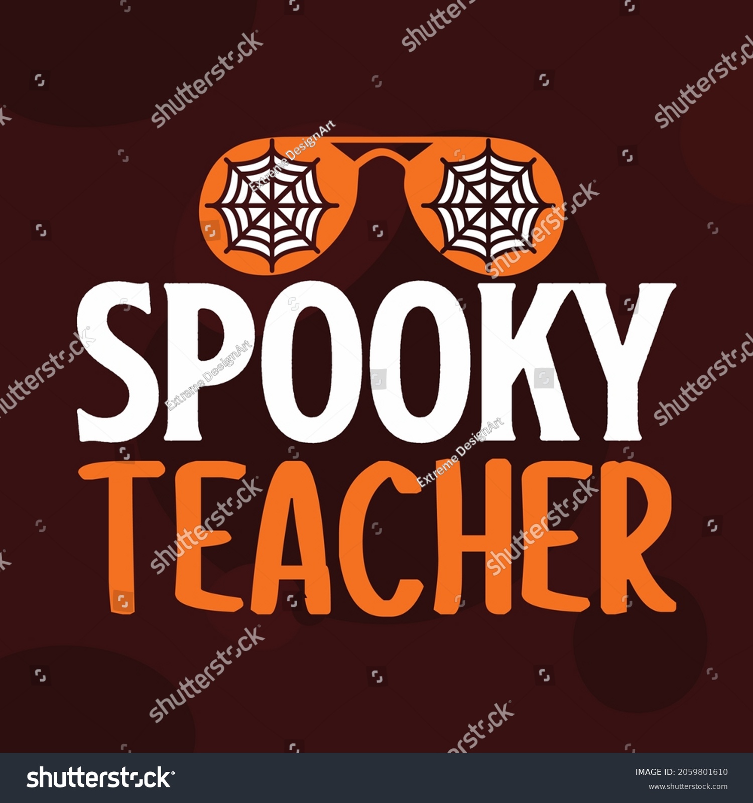 Spooky Teacher Svg Tshirt Halloween Tshirt Stock Vector (Royalty Free