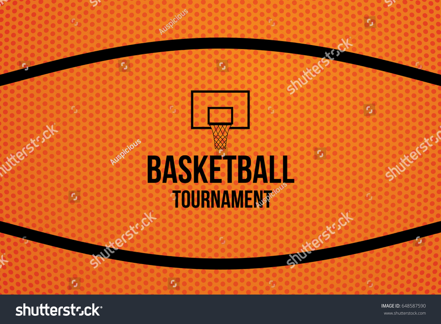 Sport Background Basketball Tournament Vector Illustration Stock Vector ...