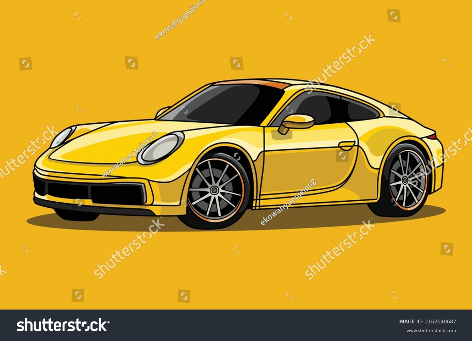 Sport Car Cartoon Vector Illustration Stock Vector (Royalty Free ...