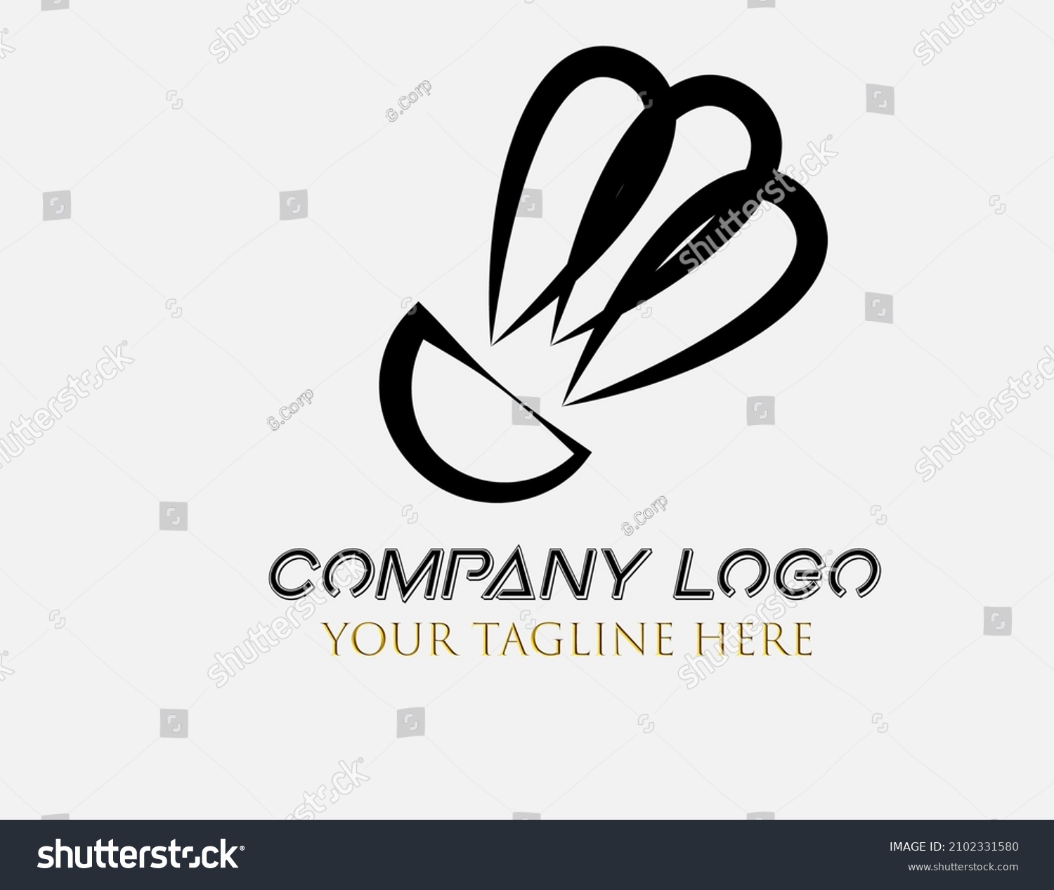 Sport Company Logo Turnament Badminton Stock Vector (Royalty Free ...