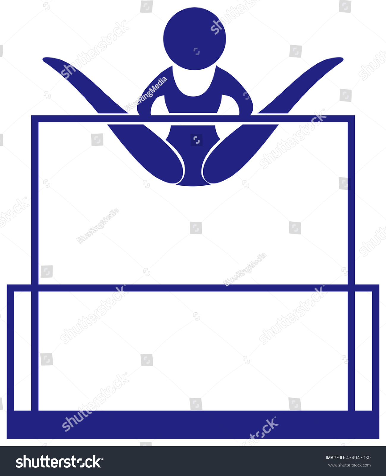 Sport Icon Gymnastics On Uneven Bars Stock Vector (Royalty Free ...