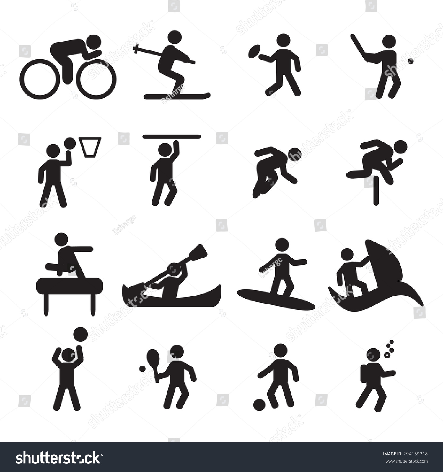 Sport Icons Set Stock Vector 294159218 : Shutterstock