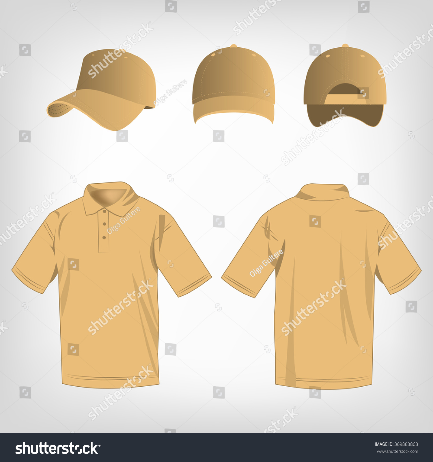 light brown polo shirt