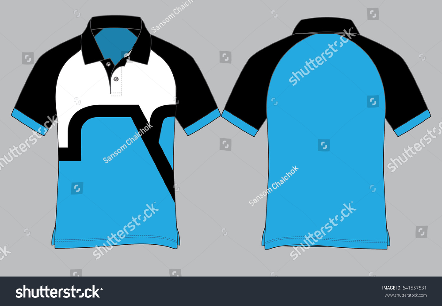 Sublimation Blue Polo Shirt Mockup Template Stock Vector, 41% OFF