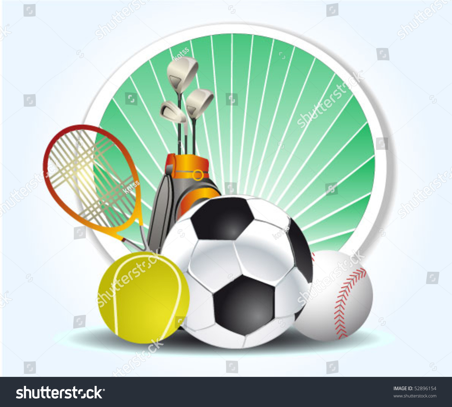 Sport Sign On The Backdrop Stock Vector Illustration 52896154 ...