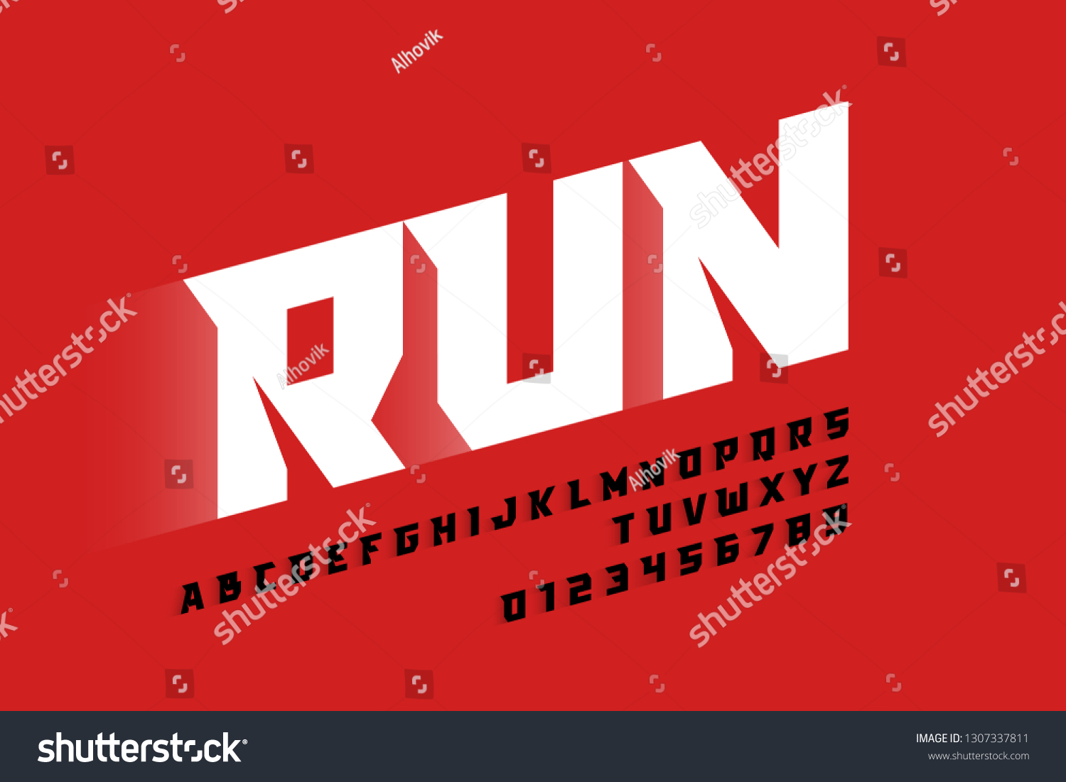 SVG of Sport style modern font, alphabet letters and numbers vector illustration svg