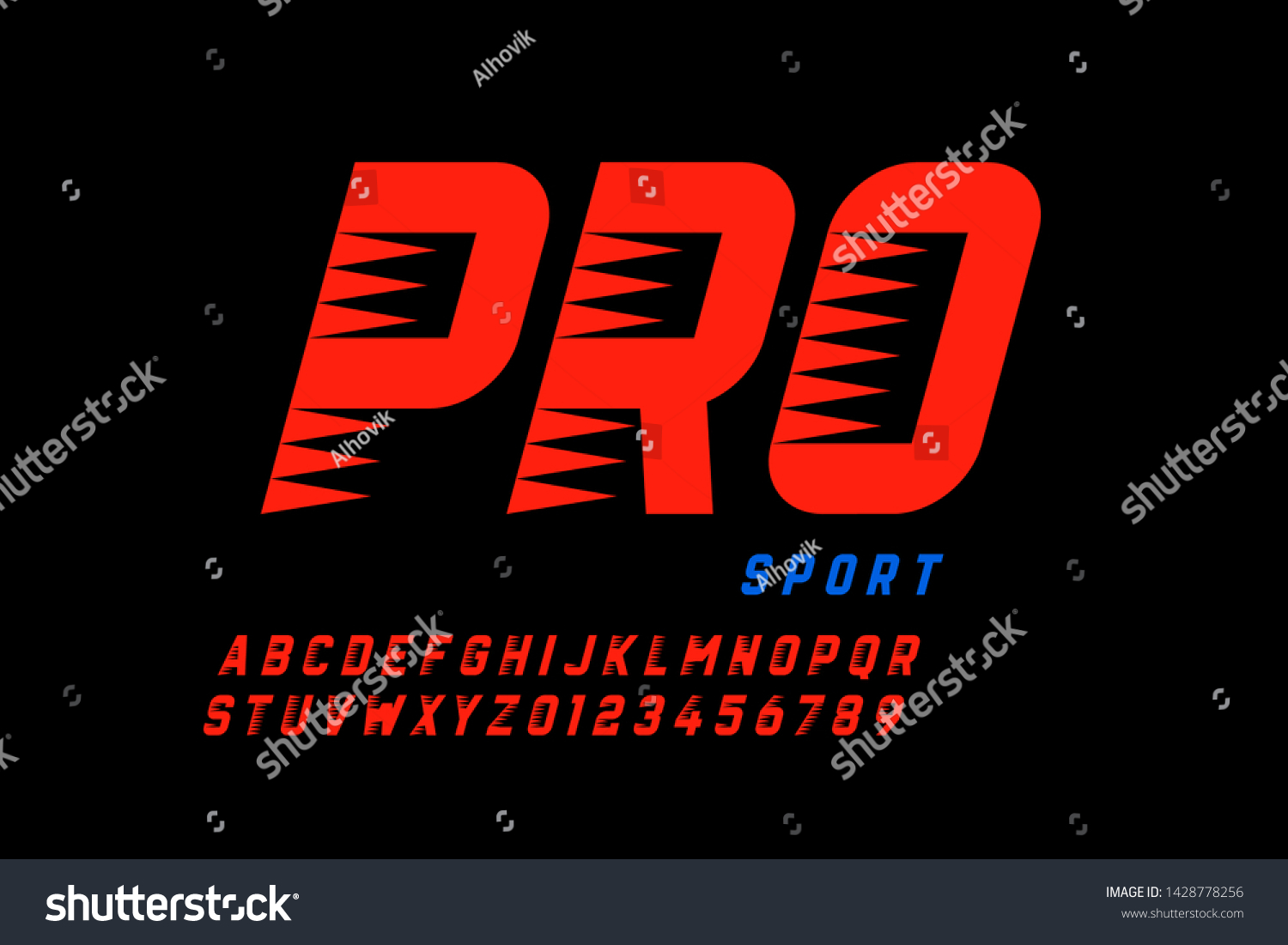 SVG of Sport style modern font, alphabet letters and numbers vector illustration svg