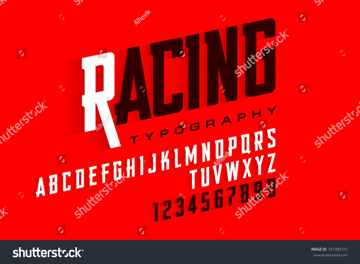 SVG of Sport style modern font, condensed typeface vector illustration svg