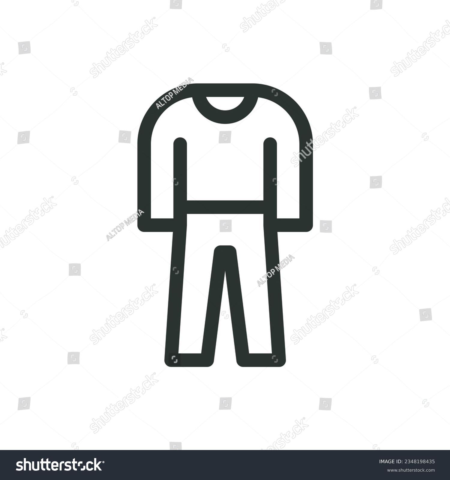SVG of Sport suit isolated icon, tracksuit vector icon with editable stroke svg
