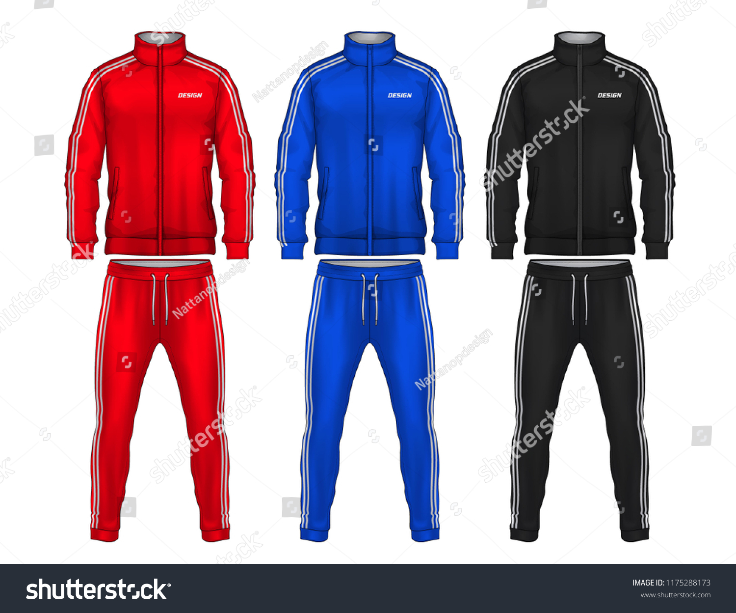 SVG of sport track suit design template,jacket and trousers vector illustration, svg
