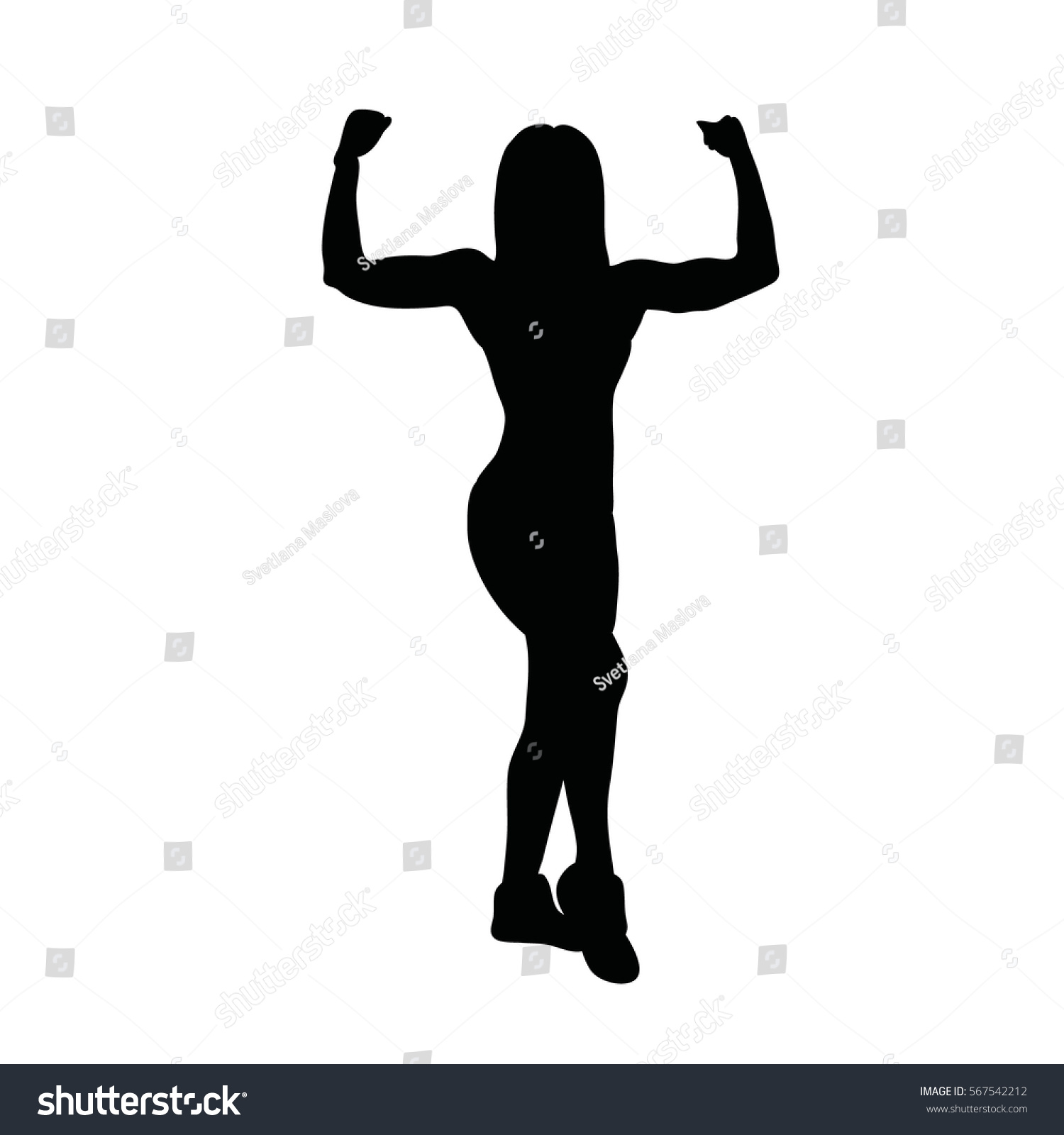 Sport Woman Isolated On White Background Stock Vector (Royalty Free ...