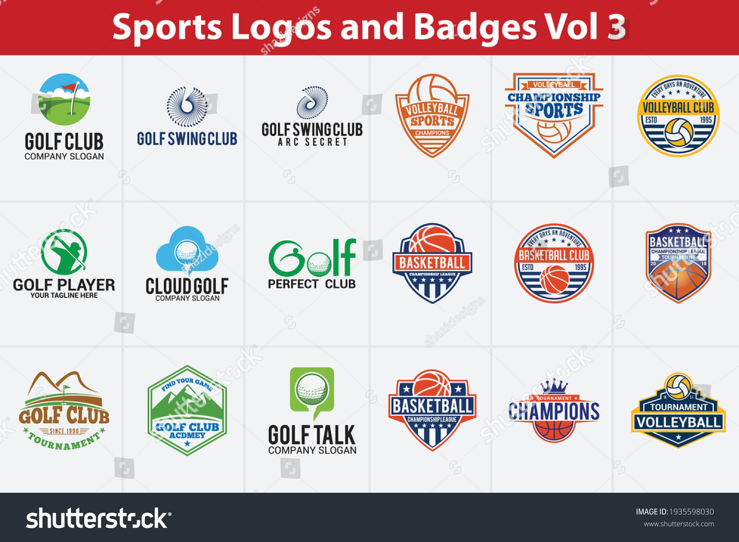 Sports Badges Logo Designs Template Stock Vector (Royalty Free ...