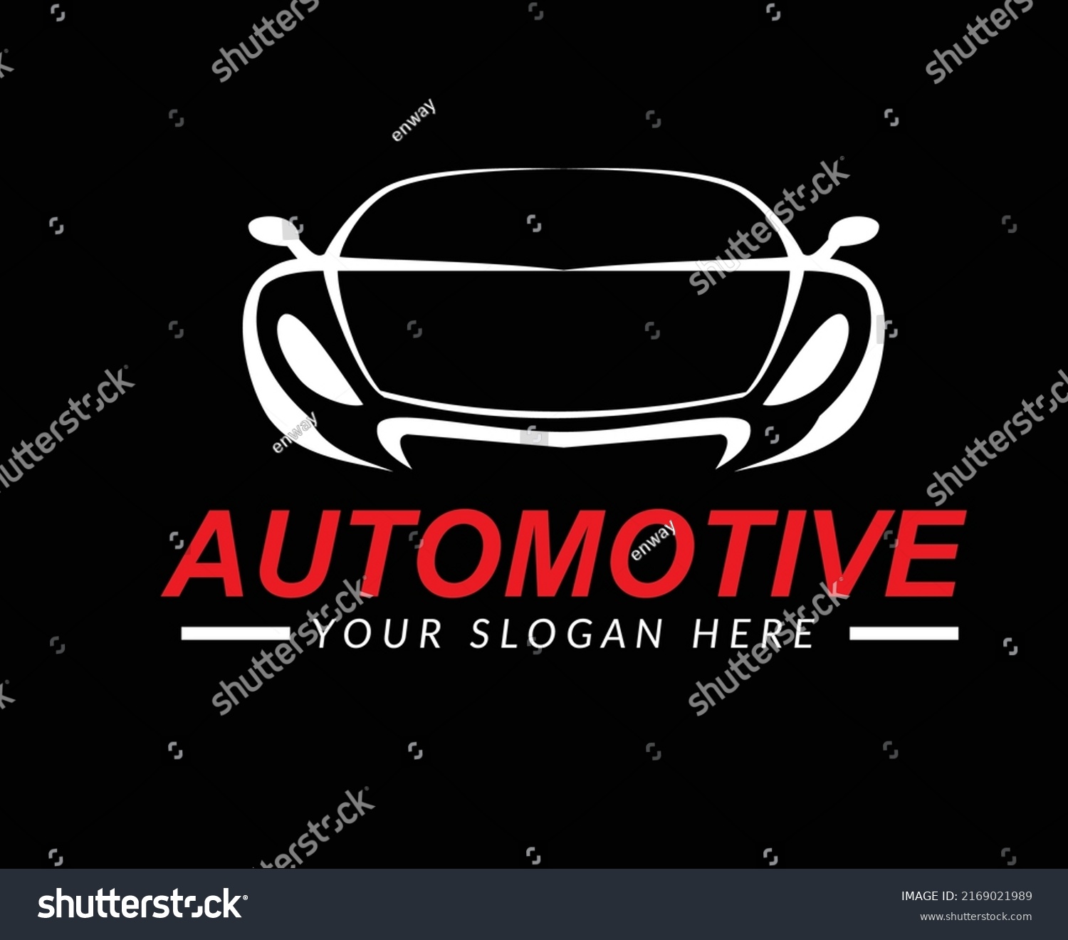 Sports Car Silhouette Logo Front View Stock Vector (Royalty Free ...