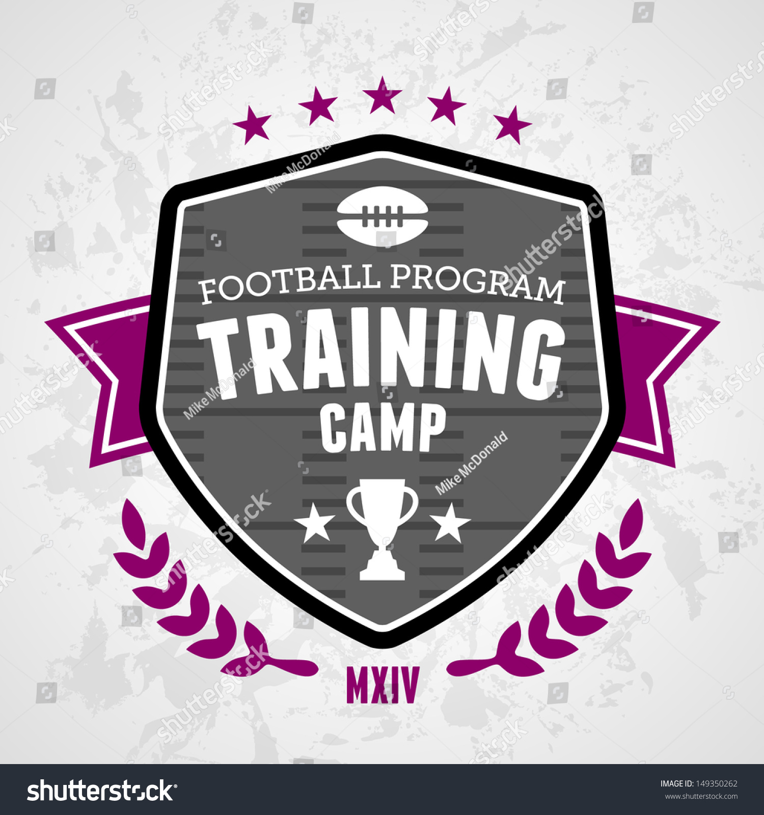 SVG of Sports football training camp badge emblem design svg