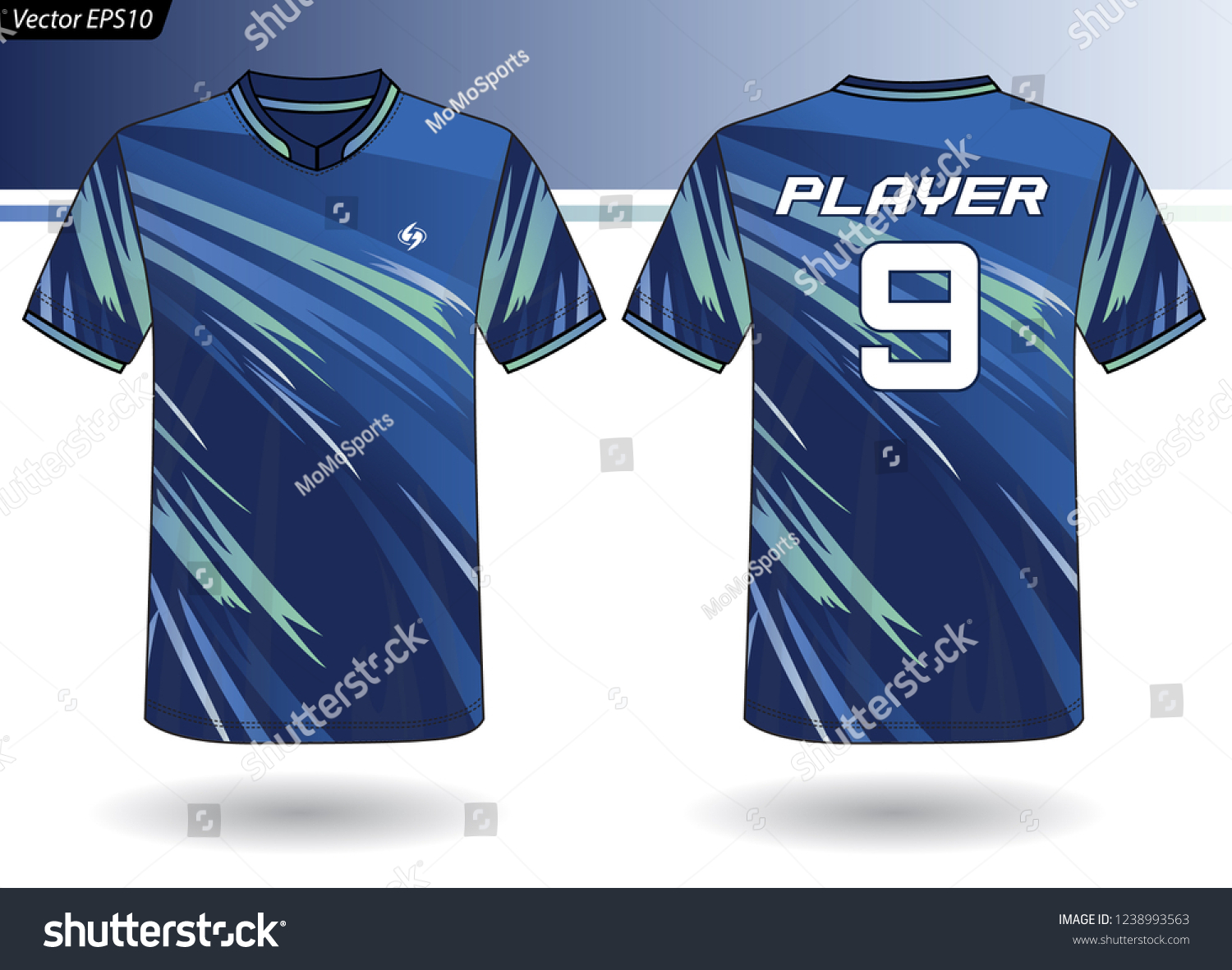 Sports Jersey Template Team Uniforms Stock Vector (Royalty Free) 1238993563