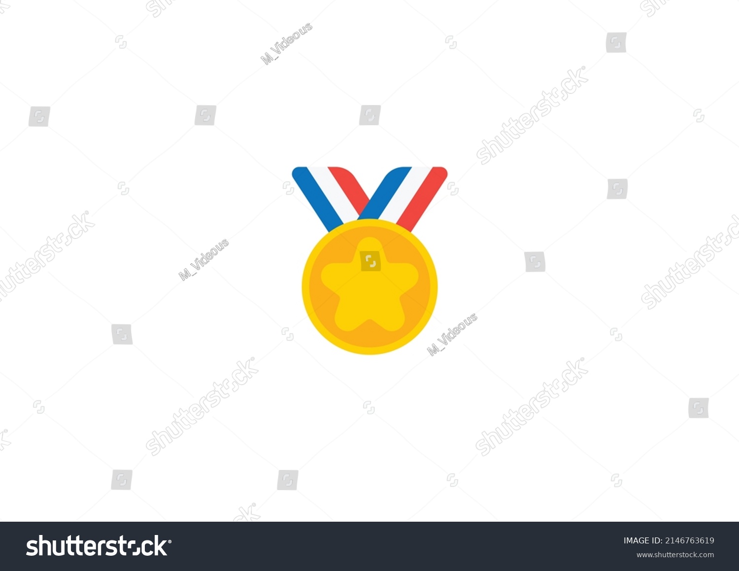 Sports Medal Vector Isolated Emoticon Sports Stock Vector (Royalty Free ...