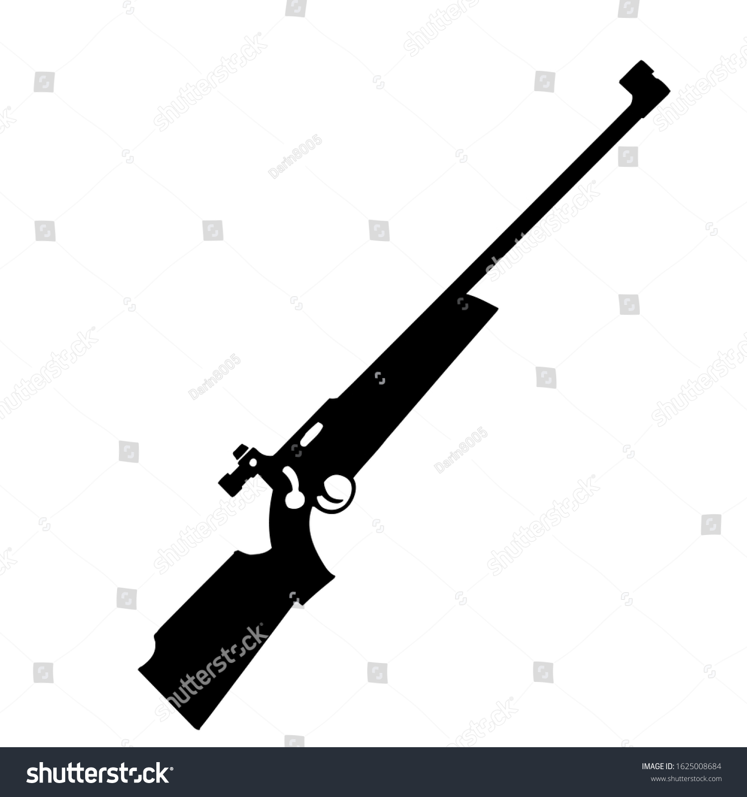 Sports Rifle Biathlon Silhouette Stock Vector (Royalty Free) 1625008684