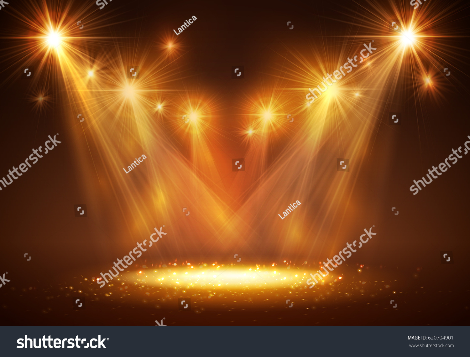 SVG of Spotlight on stage with smoke and light. Vector illustration. svg