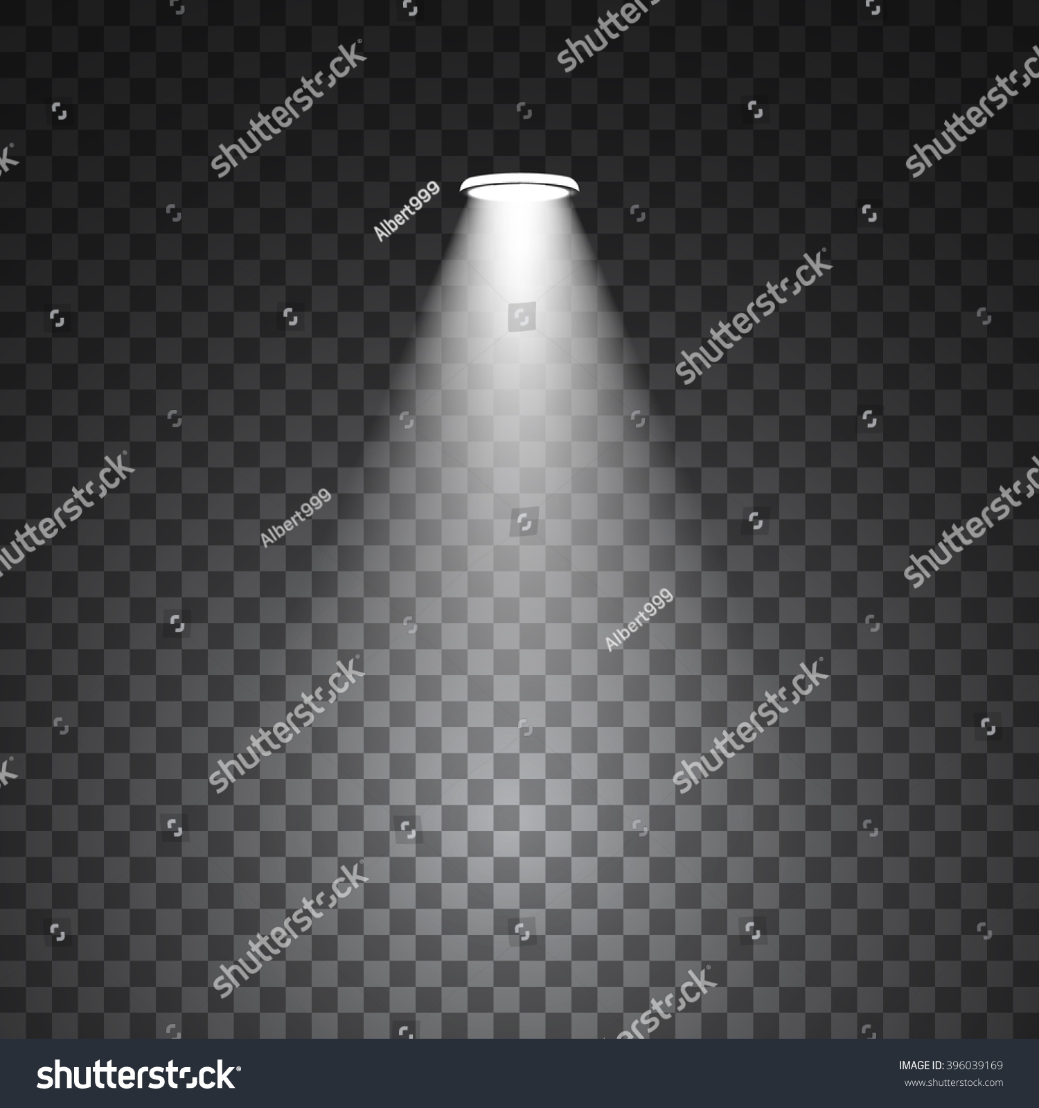 Spotlight On Transparent Background Vector Illustration Stock Vector