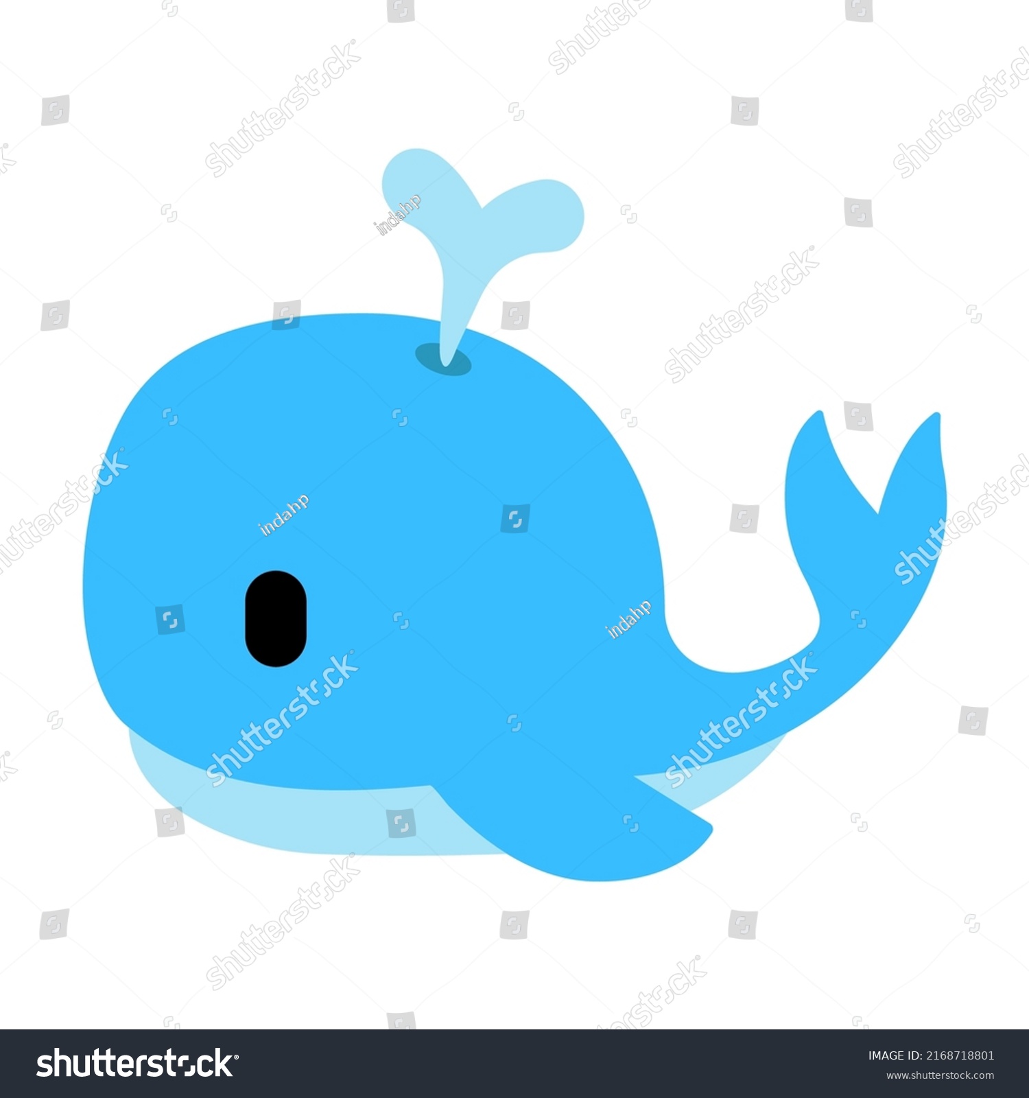 Spouting Whale Emoji Icon Flat Symbol Stock Vector (Royalty Free ...