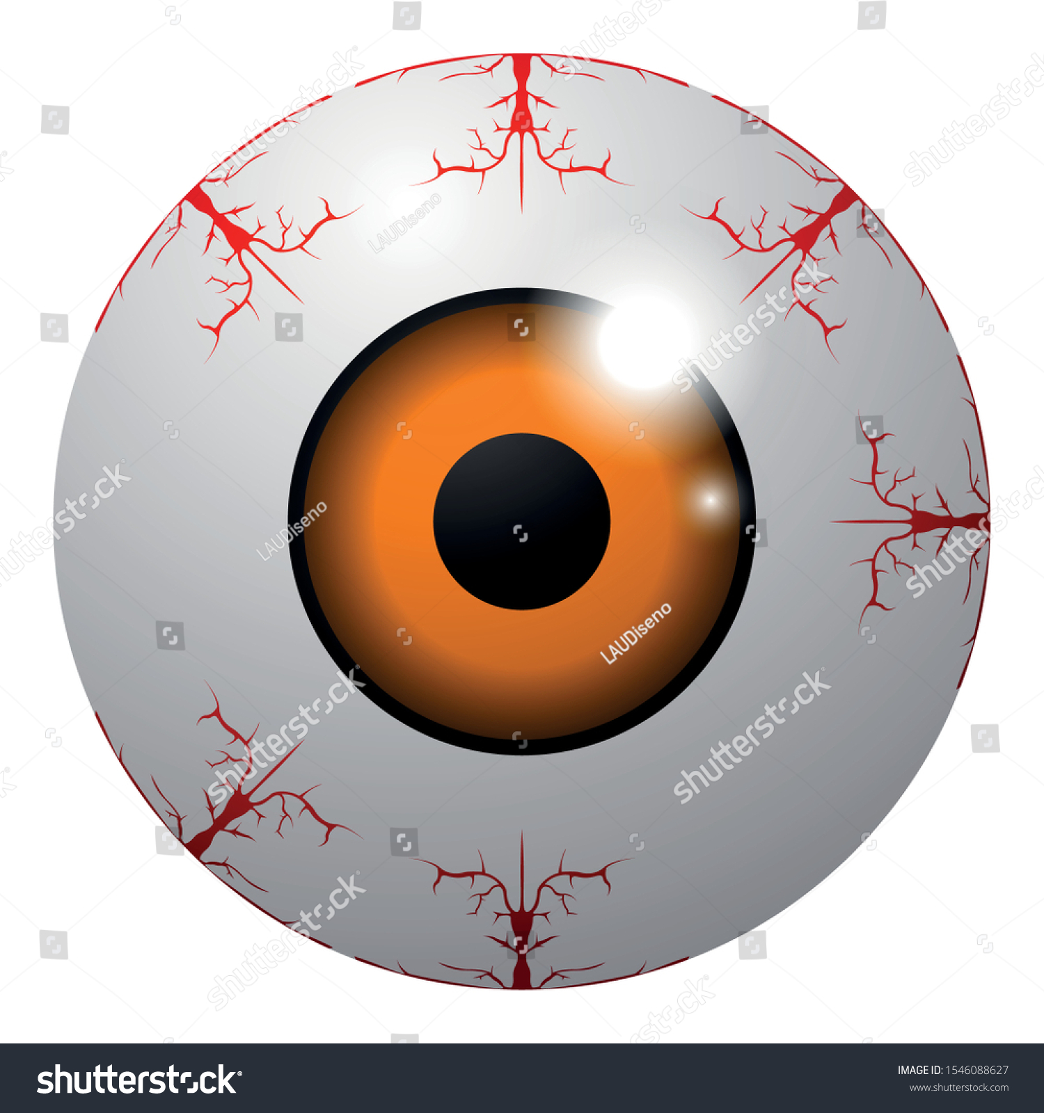 Sppoky Zombie Eye Halloween Season Vector Stock Vector (Royalty Free ...