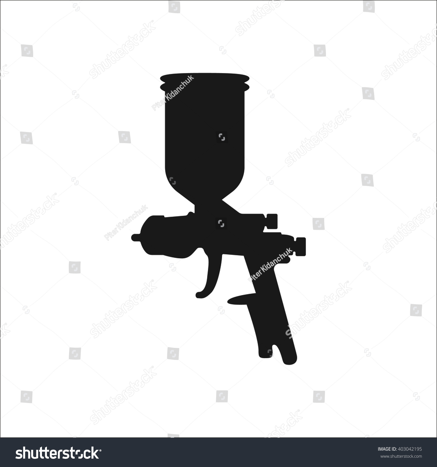 Spray Gun Airbrush Sign Simple Icon Stock Vector 403042195 - Shutterstock