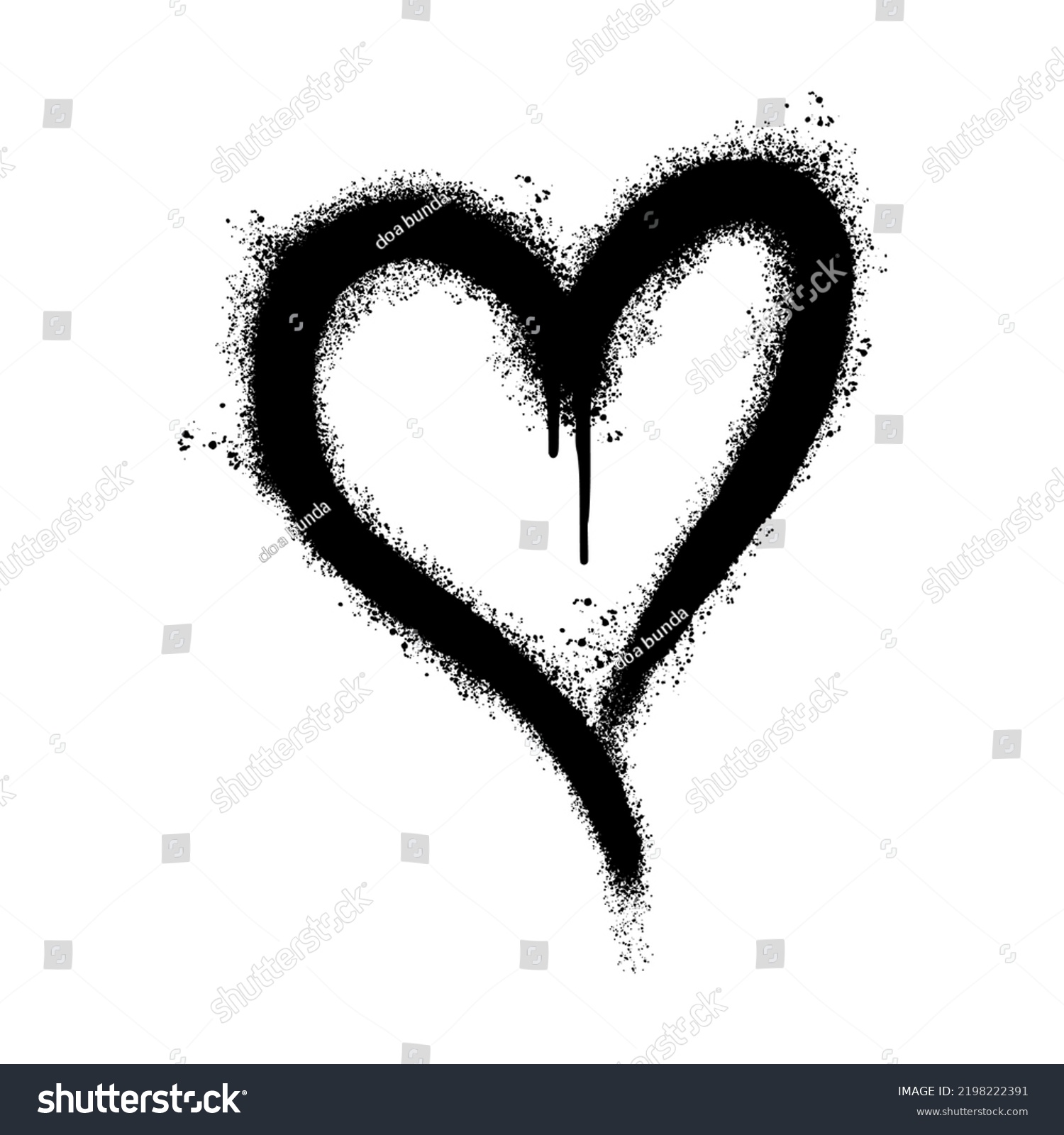 SVG of Spray Painted Graffiti heart icon Word Sprayed isolated with a white background. graffiti font love icon with over spray in black over white. Vector illustration. svg