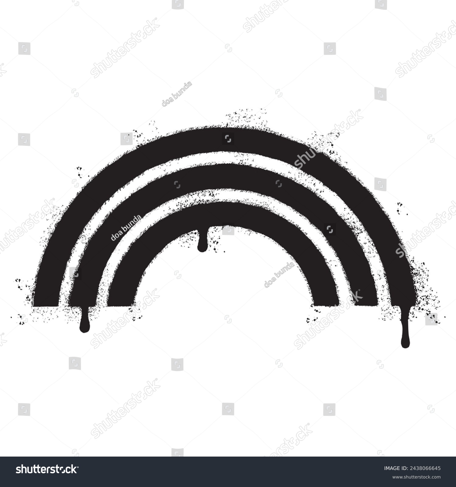 SVG of Spray Painted Graffiti rainbow icon Sprayed isolated with a white background. svg