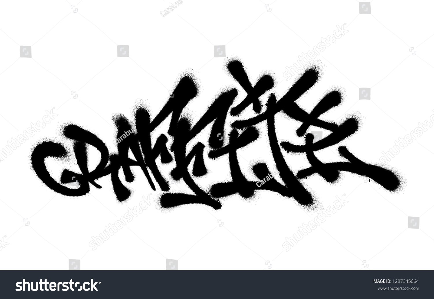 Sprayed Graffiti Font Overspray Black Over Stock Vector (Royalty Free ...